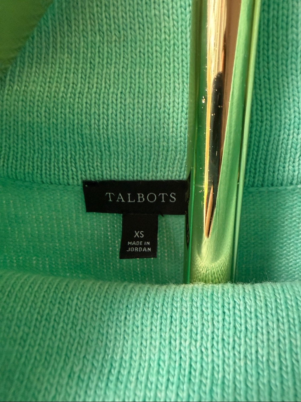 Talbots Mint Green Turtleneck Sweater - Picture 3 of 5